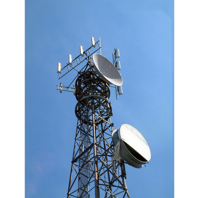 Galvanized Q345B Telecom Steel Tower 20m to 100m