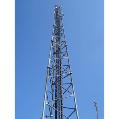 5G Celltower 3 Legs Tubular Steel Tower Galvanized Steel S355RJ Material
