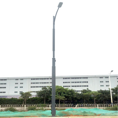 Highway Roadway Galvanized Street Light Pole 45m Tapered Shape